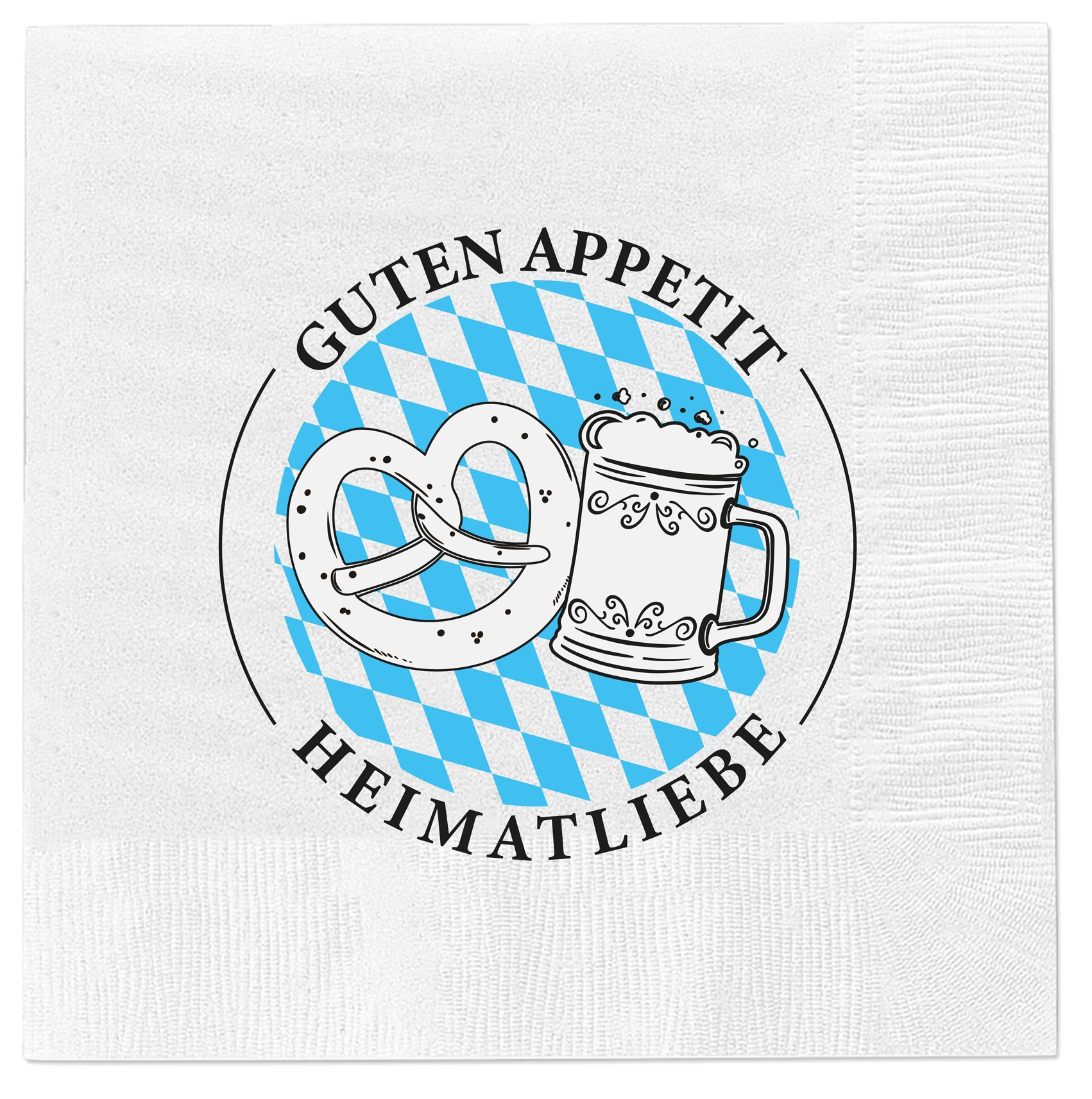 23 Serviette  Heimatliebe Bier/Herz