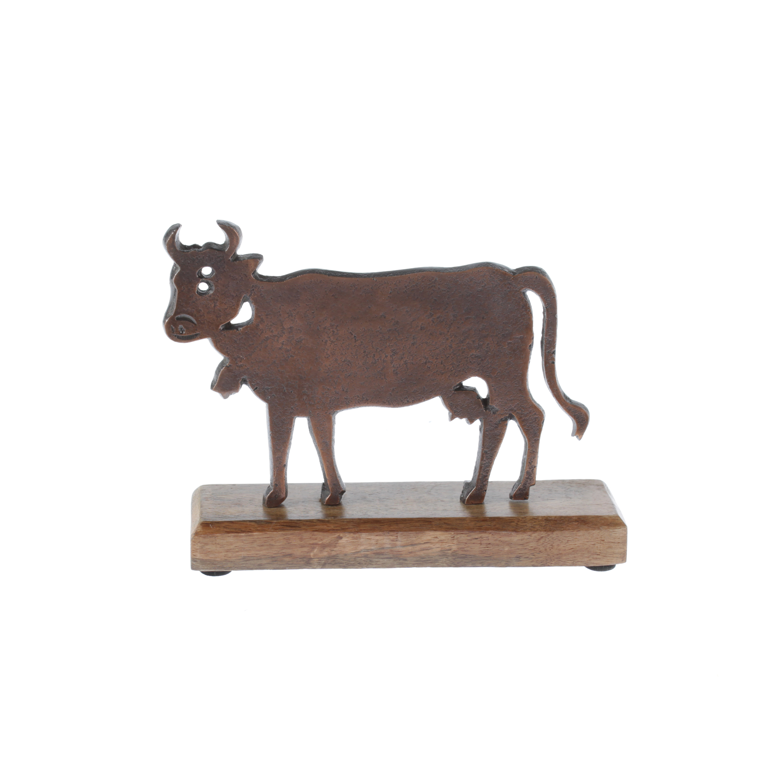 🐄🐮Metall Kuh Resi auf Holzsockel! Landhausstil pur🐄🐮